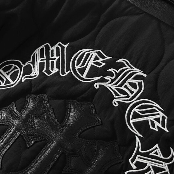 Chrome Hearts Dark Style Cross Embroidery Quilted Cotton Jacket - Picture 11 of 11